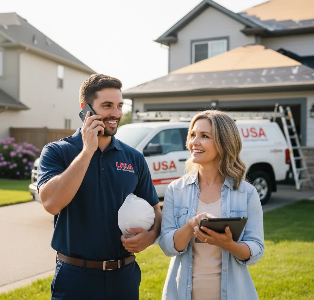 USA Roof Repair Experts customer support in Yale